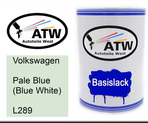 Volkswagen, Pale Blue (Blue White), L289: 500ml Lackdose, von ATW Autoteile West.